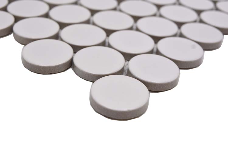 Mozaïek Rond wit mat 31,2x33cm