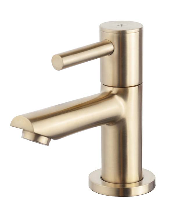 Handenwasser Kyla keramiek wit/goud 9x36x18cm complete set