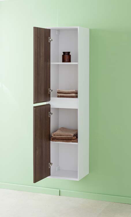 Kolomkast Ace mat wit/eik hangend 170x40x35cm