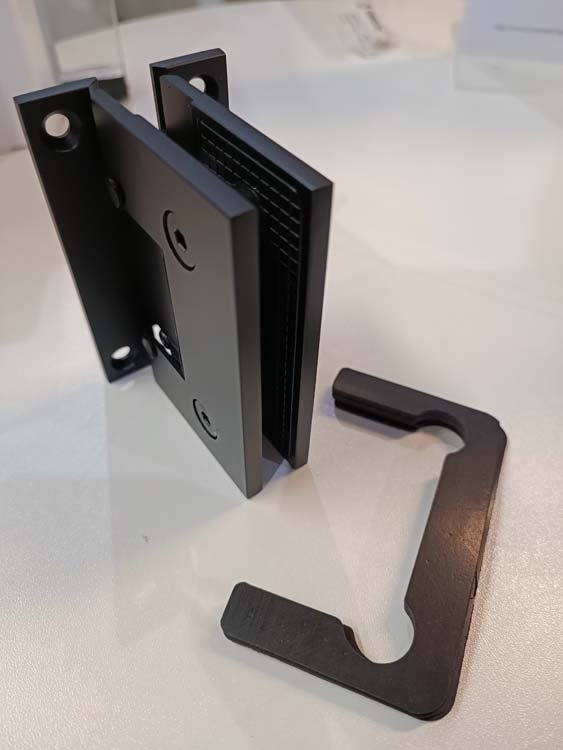Charnière premium vetro noir pour porte en verre par pièce