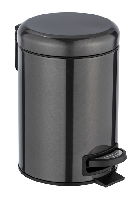 Poubelle Wenko Leman 3L noir inox/noir