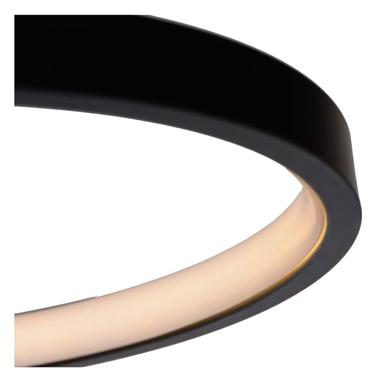 Plafonnier - Ø 46 cm - LED Dim. - 1x24W 3000K - 3 StepDim - Noir