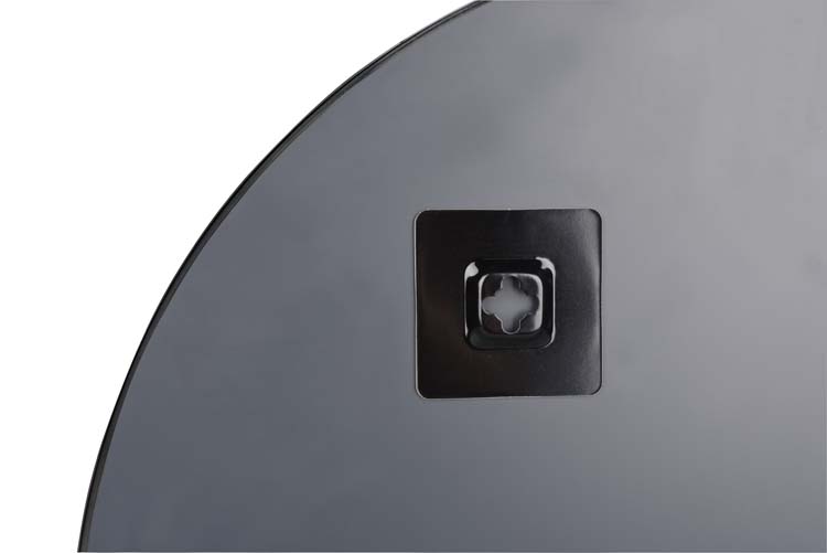 Miroir métal noir D50 cm