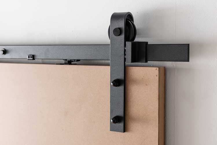 Complete enkele schuifdeur Karolien wit 93x211,5cm + rail robust zwart