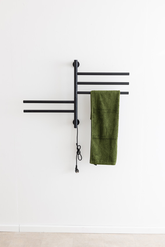 Radiateur sèche-serviettes Dawn 62,2x51,6cm simple noir 80W