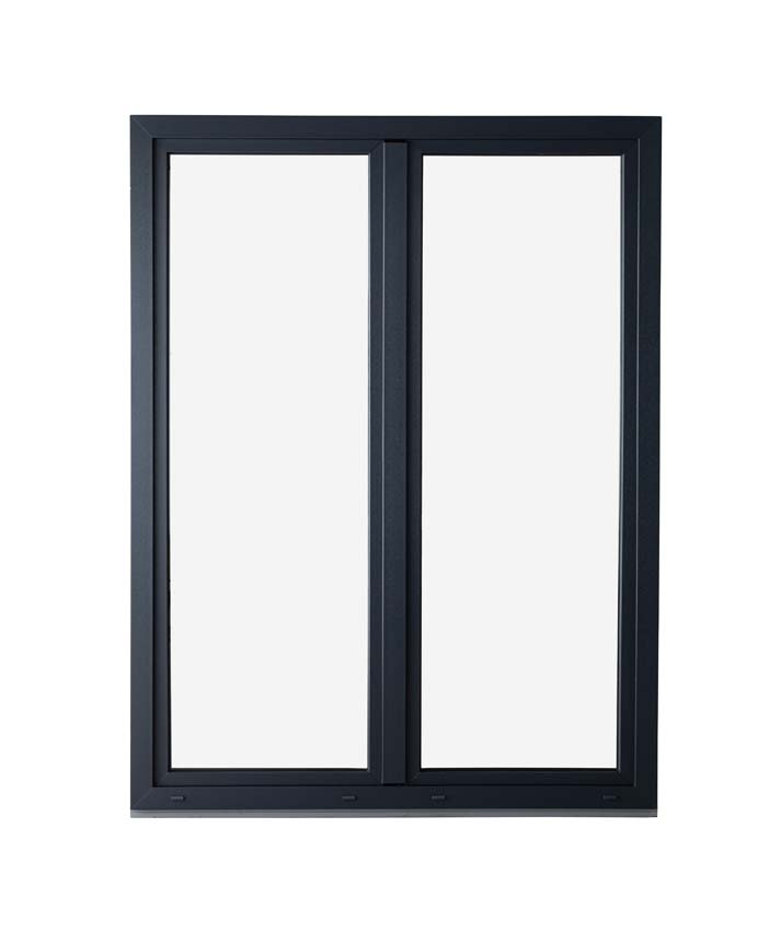 2-VAN oscillo-battant pvc Deceuninck Elegant anthra/bl B1600xH2100 mm