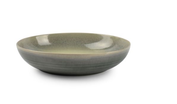 Assiette creuse Flint vert/gris 22 cm