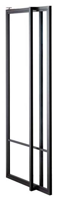 Enkele stalen binnendeur Tirza zwart 4R pivoterend op maat