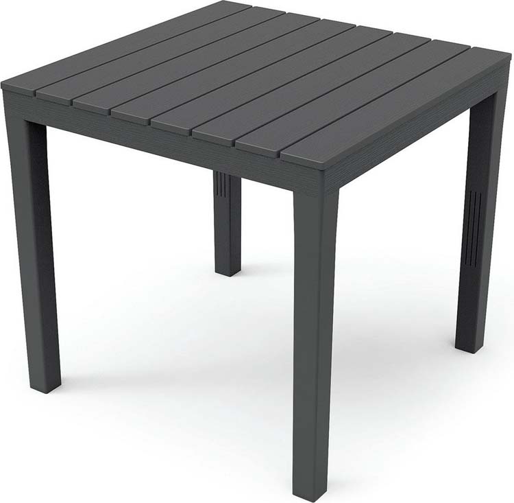 Table de jardin Cuba square 80 x 80 cm anthracite