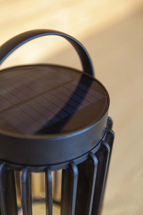 Buitenverlichting draagbare lamp zwart solar 4000K 300 lumen