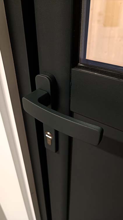 Buitendeur alu Aveiro zwart R 960X2180 mm