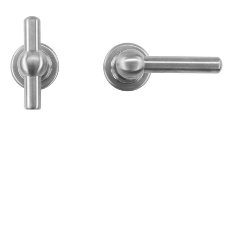 Deurkruk pienza oud model T+L inox look zonder rozet