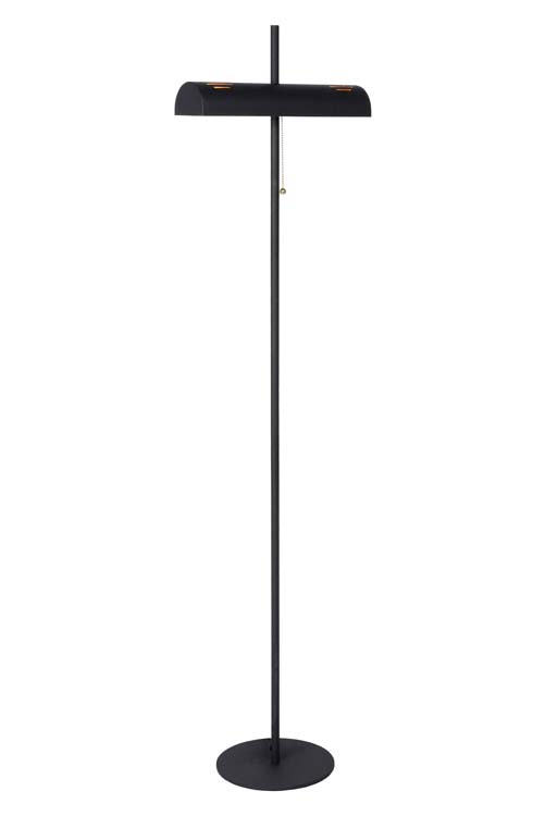 Staande lamp - zwart - H140cm - 2xE27 - 40W