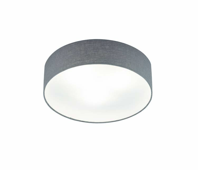 Plafonnier grijs linnen excl lamp 3xE14 diam 45cm