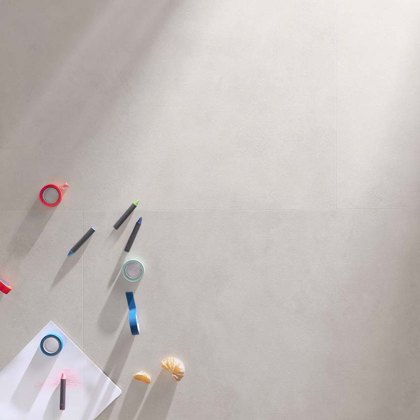 Vinyl vloer Floorify Coquille tegel 4,5mm lichtgrijs 90x60cm