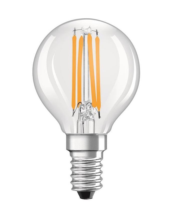 Lampe LED Osram - E14 - Blanche - Ø4,5x7,7cm - 2x4W - 470lm - 2700K - 2 pièces