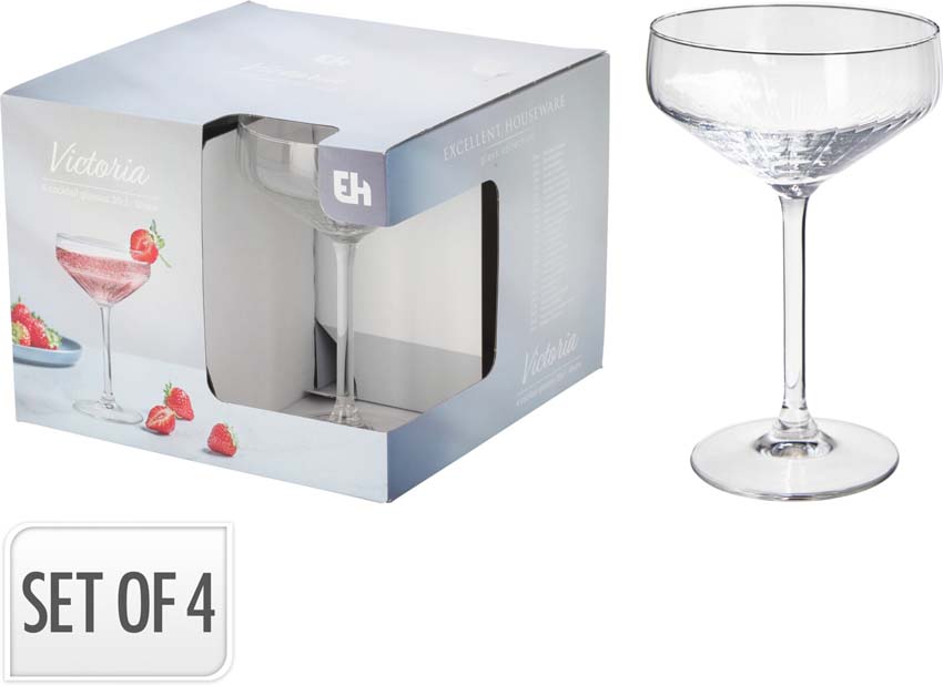 Verre à cocktail 30cl set de 4