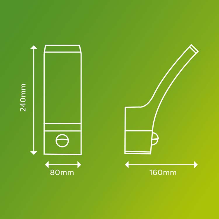 Applique extérieure anthracite 2700K/12W Sensor