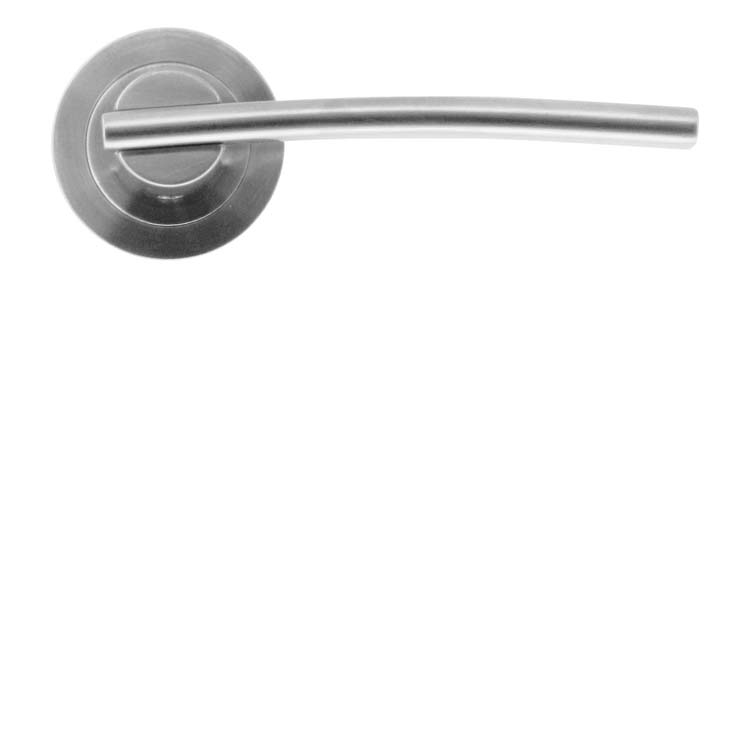 Poignée de porte terni look inox sans rosace