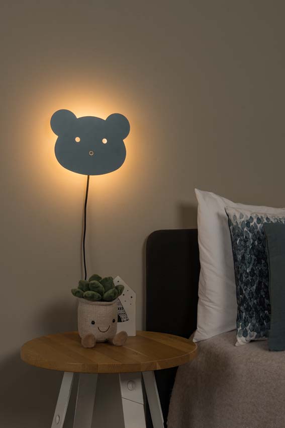 Applique chambre denfant - bleu - dimmable - LED 1x7W - 2600K/2700K