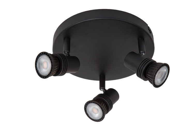 Plafondspot Vero - zwart - Ø21cm - 3xGU10