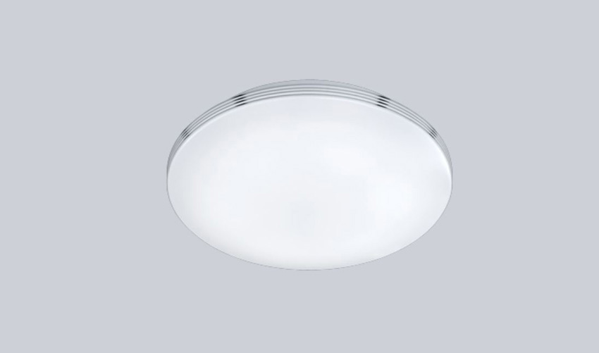Plafonnier - blanc/chrome - Ø35cm - LED - 1x18W - 3000K - IP44