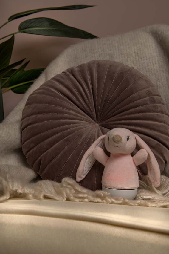 Nachtlamp konijn - roze - LED 1x3W - 2700K - RGB - op batterij