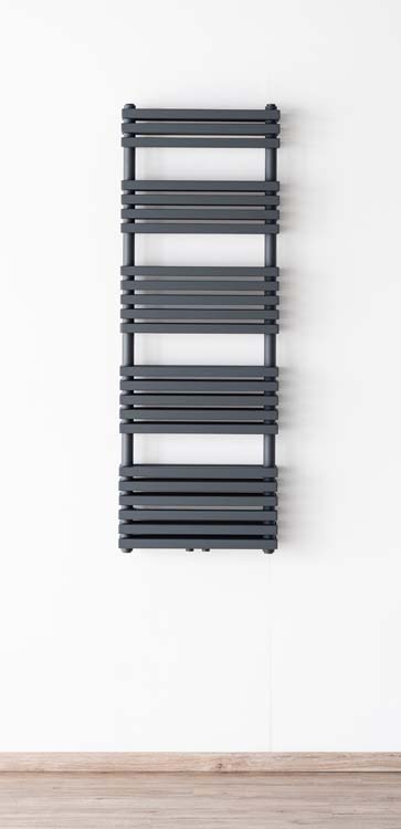 Radiateur sèche-serviette Dania double gris 141 x 50 cm 1391 Watt