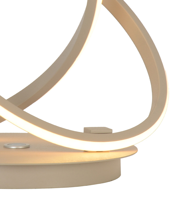 Lampe de table - sable - 26x21x33cm - dimmable - LED - 1x18W - 3000K