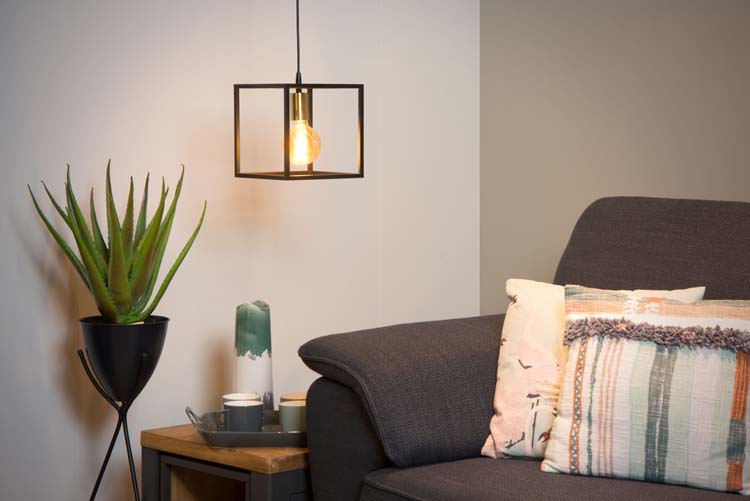 Hanglamp - zwart/goud - E27 - 40W