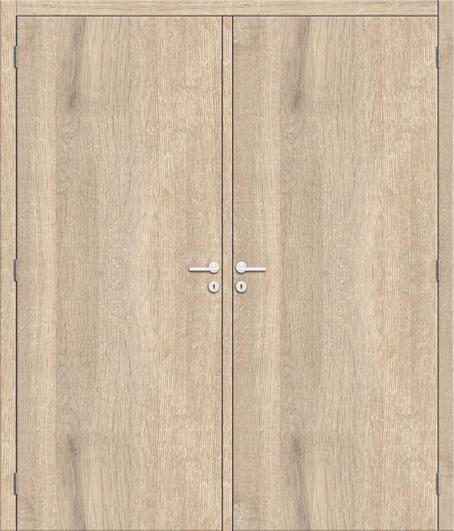 Porte intérieure double complète Nalba 2x73x201,5cm tubulaire