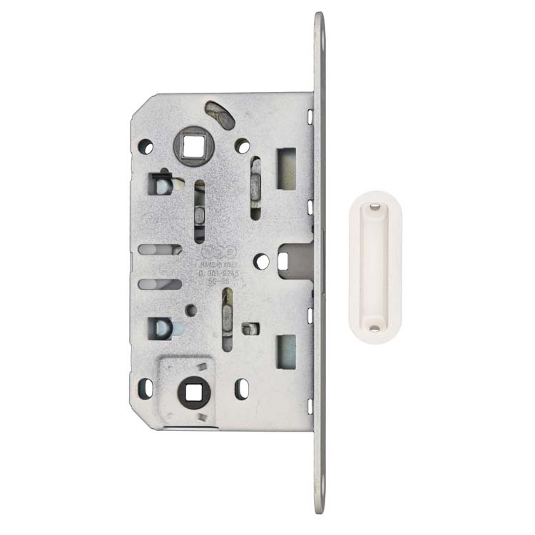 Serrure aimant proAGB 22mm plaque frontale blanc WC 96mm