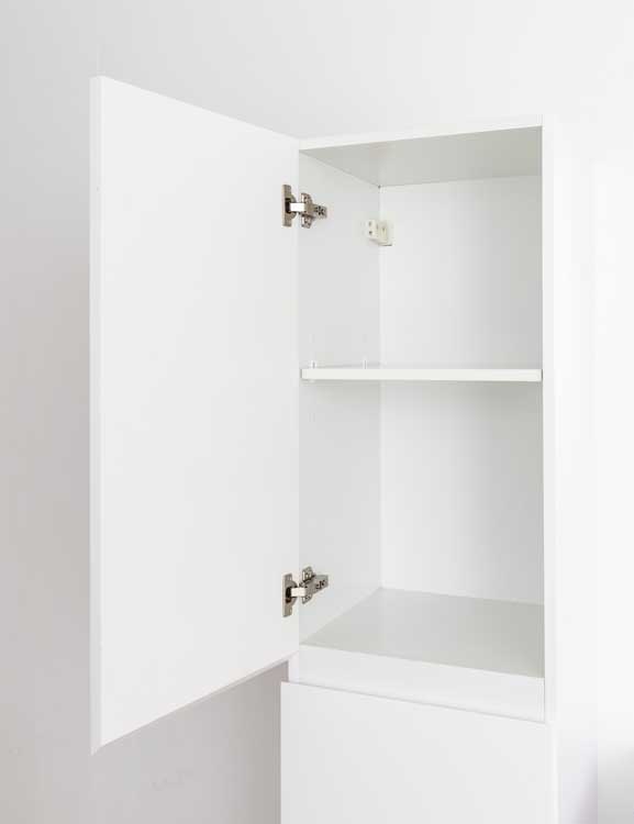 Meuble de salle de bain Bianca blanc mat 800 mm lavabo brillant