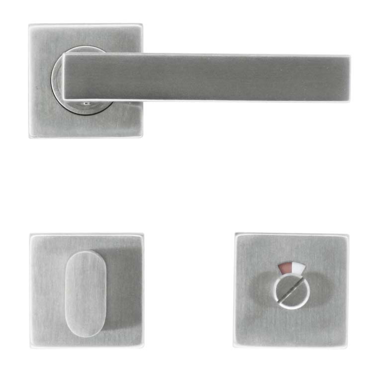 Poignée de porte pro trani inox plus sans rosace