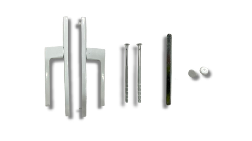 Poignée de porte blanc pour porte extérieure AXE92