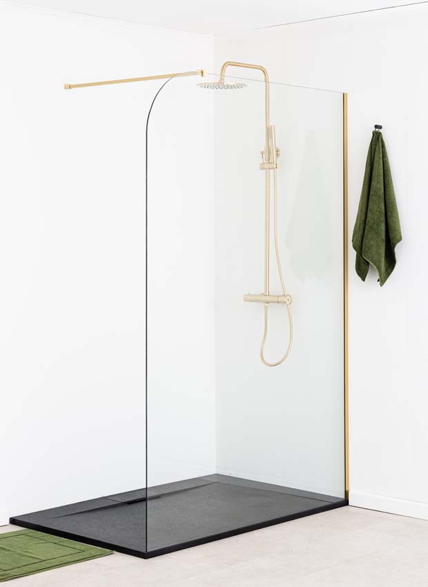 Douchewand Avery klaar glas 137x200cm