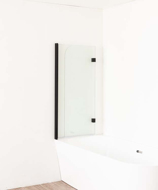 Badwand Asher zwart links/rechts 120x130cm