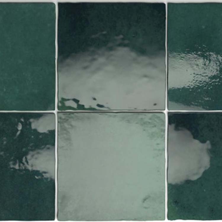 Carrelage mural Alisa vert brillant 13,2x13,2cm