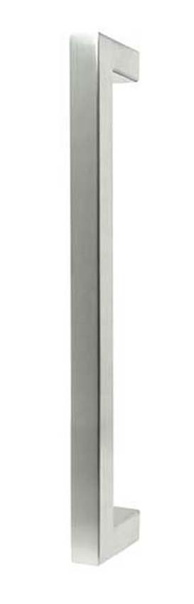 Complete glazen schuifdeur Skyline Dusk mat + 4 lijnen helder 83x215cm inox vierkante trekker + rail aluminium