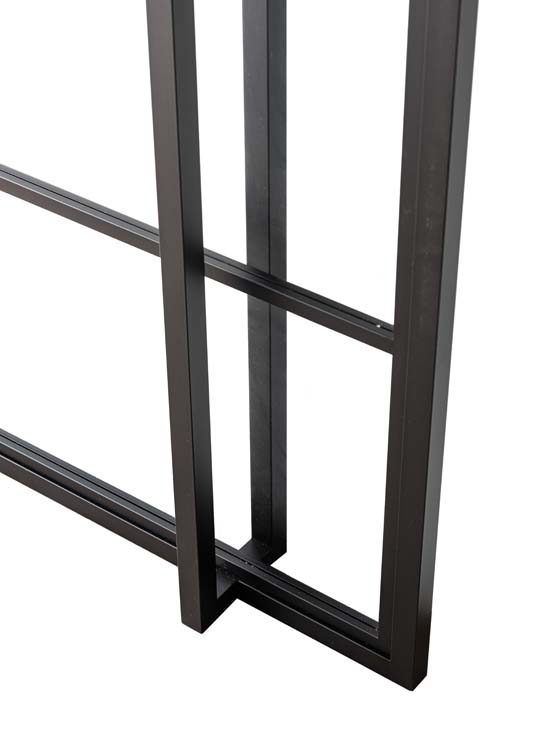 Enkele stalen binnendeur Tirza zwart 4R pivoterend op maat