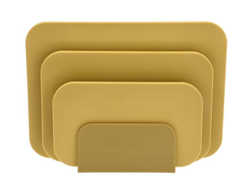 Snijplank kunststof geel 35x25cm set van 3