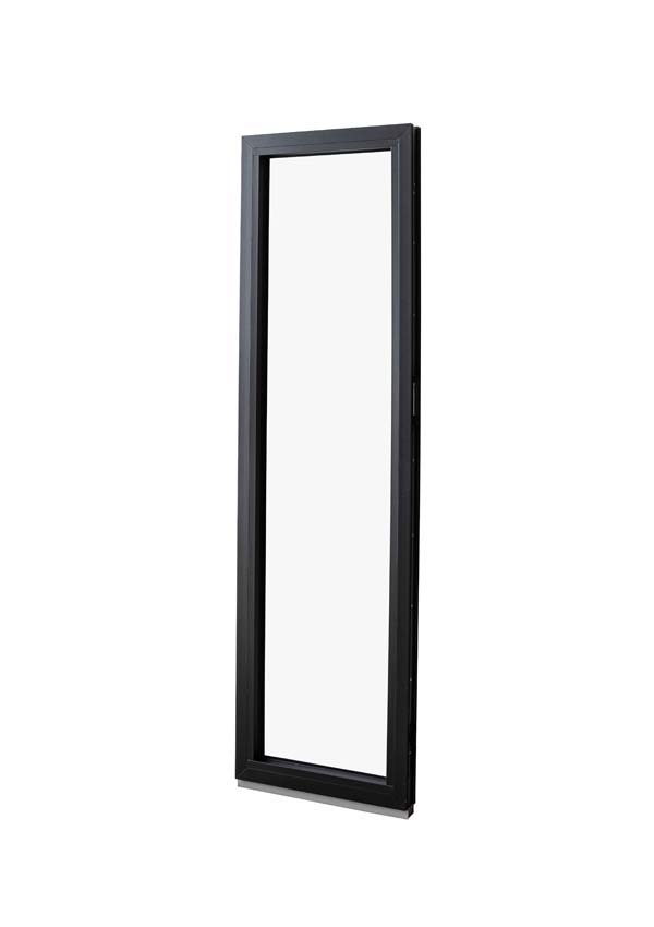 Châssis fixe pvc Deceuninck Elegant Infinity noir/noir B980xH2180 mm