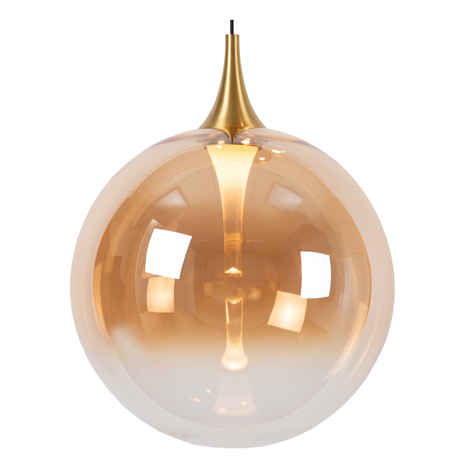 Lucide Premium Gisela - Hanglamp - Ø30cm - LED Dimb. - 1X9,4W 2700K - Amber