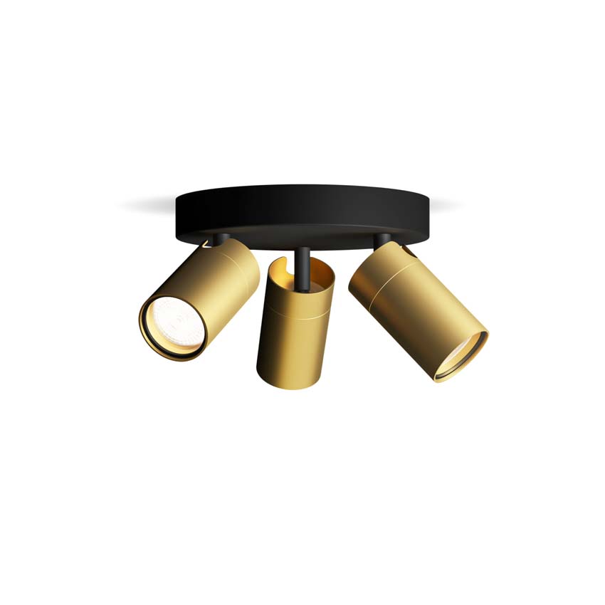 Spot plafond salle de bains or 3 spot retangle IP44