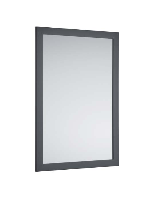 Spiegel rechthoek antraciet 48x68 cm