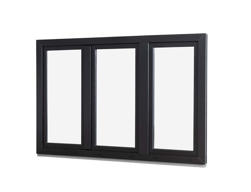3-VAN oscillo-battant pvc Deceuninck Elegant noir/noir B1800xH1200 mm