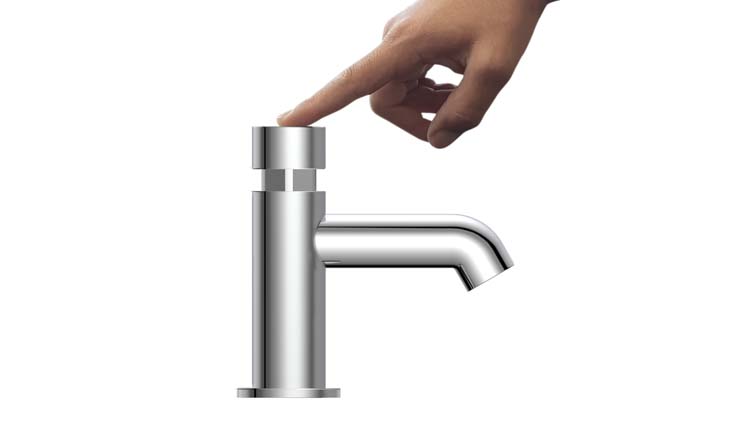 Robinet de l'eau froid à fermeture automatique Floris chrome