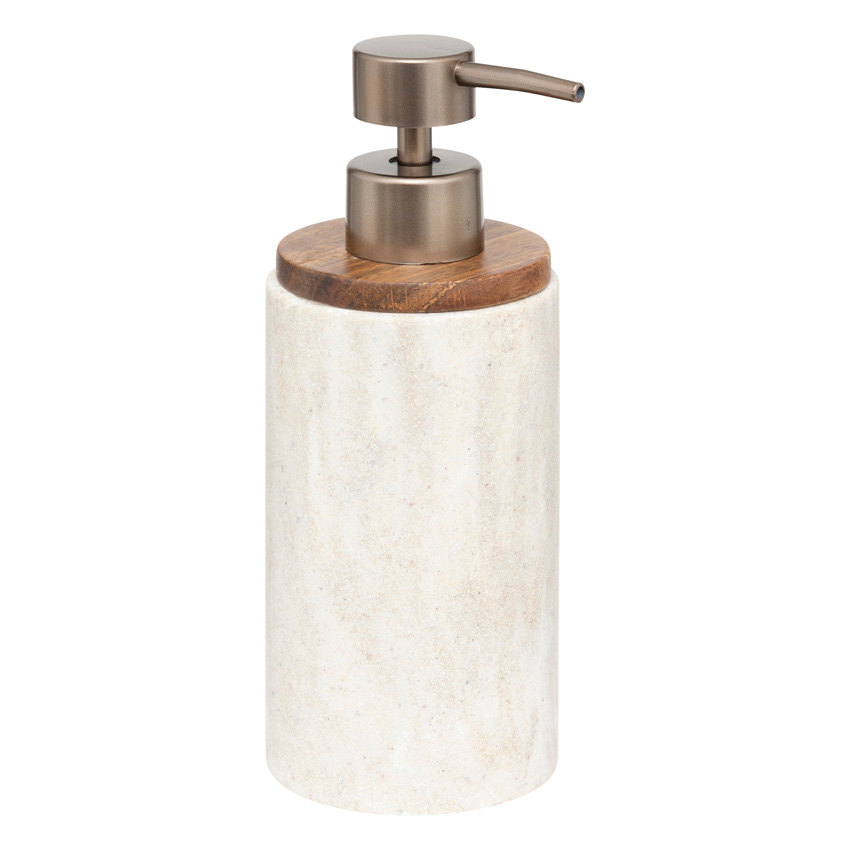 Zeepdispenser Noa polyresin beige 8,5x7,1x19,3cm