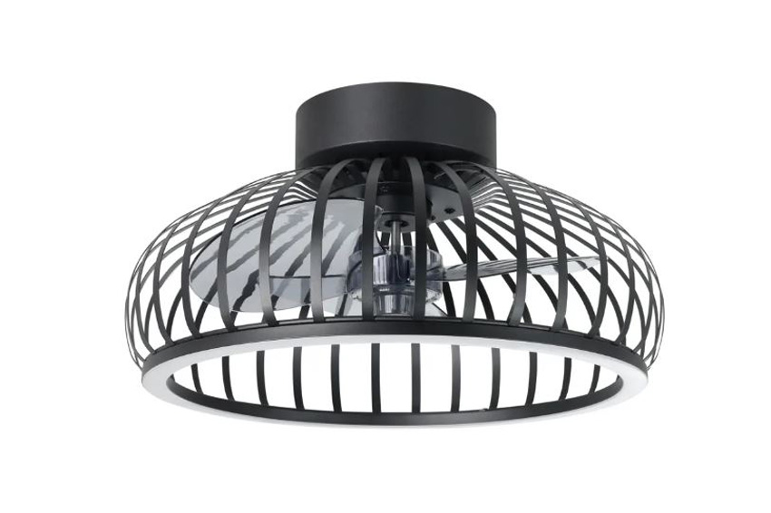 Plafonnier/ventilateur - noir - Ø42,8cm - dimmable - LED - 1x31W - 2700/6500K