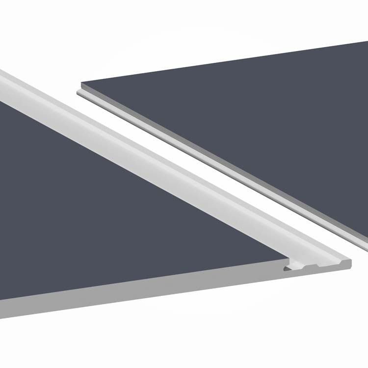 Panneau de façade rigid 2605x305x6mm anthracite